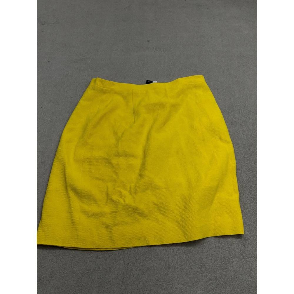D&G Dolce & Gabbana Yellow Textured Crepe Mini Skirt Size 26 40 Made in Italy